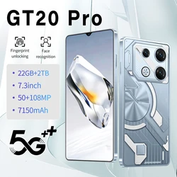 Oryginalny smartfon GT20 Pro 7.3 cala wersja globalna 22G + 2TB Snapdragon8 gen3 Android13 50 + 108MP 4G/5G telefon komórkowy NFC