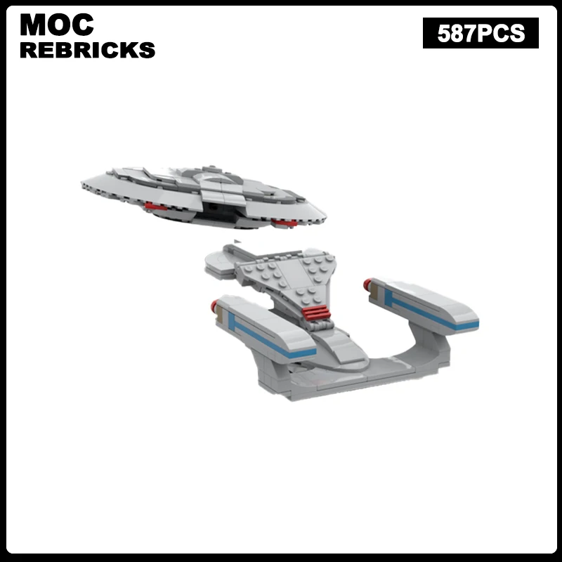 Space Starship Series USS Enterprise NCC 1701-D Moc Building Blocks Diy Assemble Bricks Space Educational Creative Kid Toys Gift