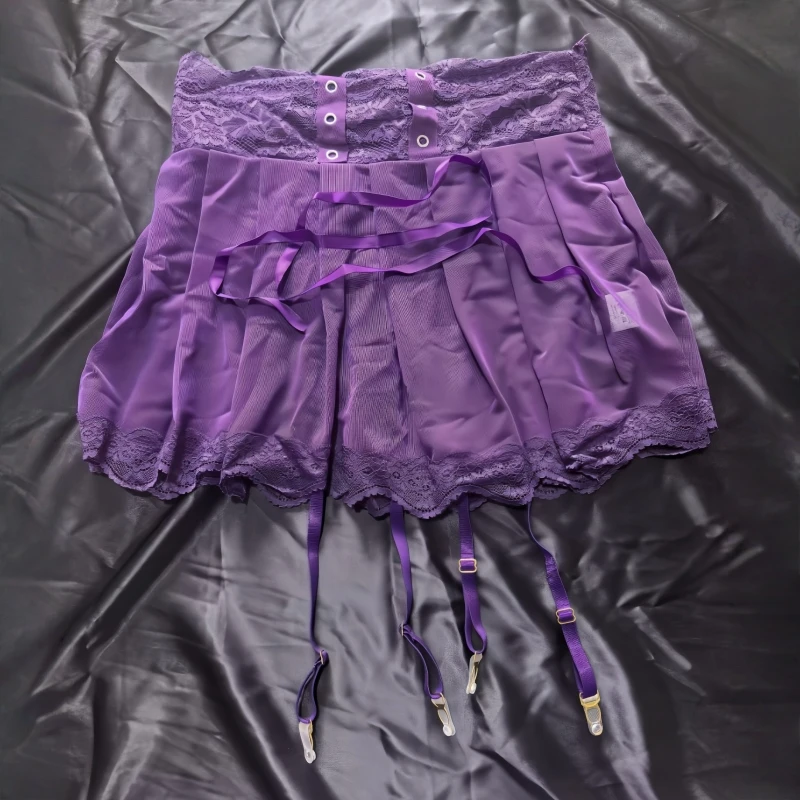 

Sexy Lace Bandage Garter Suspender Belt Women Plus Size Mesh Transparent Lingerie Collocation Hose Garter For Stockings