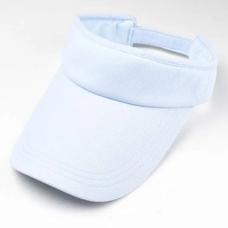 Men Women Long Curved Brim Design Sports Sweatband Sun Visor Cap Golf Tennis Running Climbing White Black Pink Red Beige Lt.blue