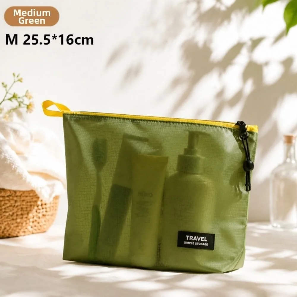Portable Clothing Packaging Bag Multifunctional Silicone-coated Luggage Storage Bag Ultra-light Weight Yellow Red