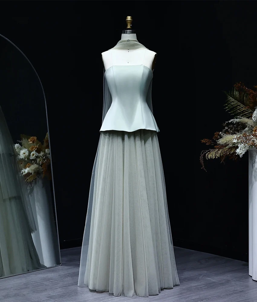 Customized Graceful Organza A-Line Ribbons Evening Dress High Quality Sleeveless Strapless Floor Length Bespoke Occasion Gowns