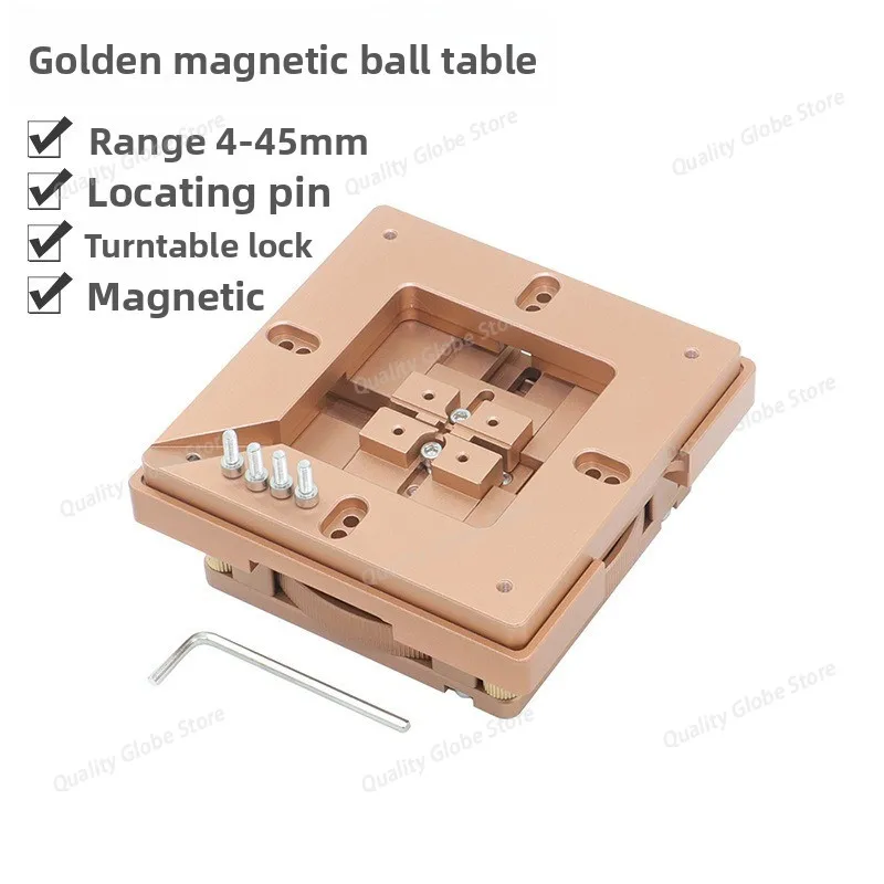 

New Magnetic BGA Ball Planting Table 90mm Aluminum Alloy Planting Table 10pcs/27pcs Universal Template Fixture DDR Video Memory