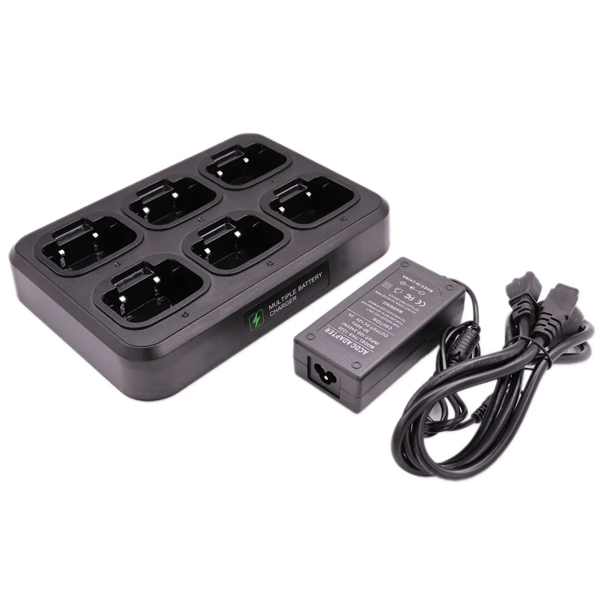 Quansheng Six Units Charger Tray & AC Plug Adapter for UVK5 K5(8) UVK6 UV5R Plus Ham Radio 6 in 1 Charge Dock Base Station