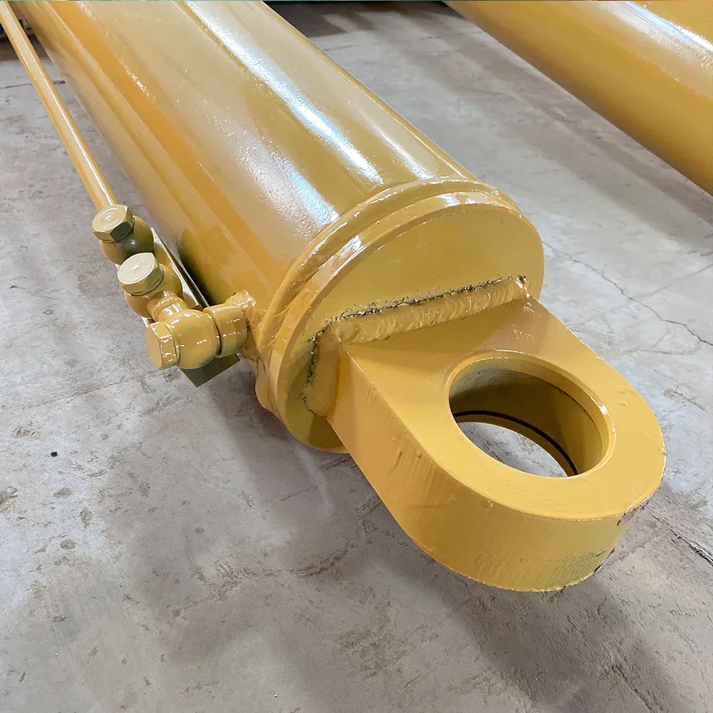 2-12 Ton double acting flange type hydraulic cylinder long stroke hydraulic piston cylinder rod