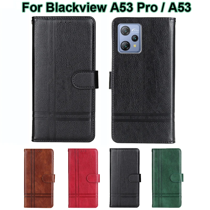 чохол на Blackview A53 Pro Case Original Leather Wallet Capas Phone Cover For Capinha Blackview A53 A 53 A53Pro 6.5