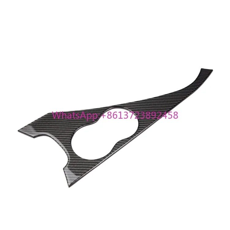 

Carbon Carbon Fiber Car Interior Accessories Copilot Water Cup Holder Panel Cover for Infiniti Q50 Q50L