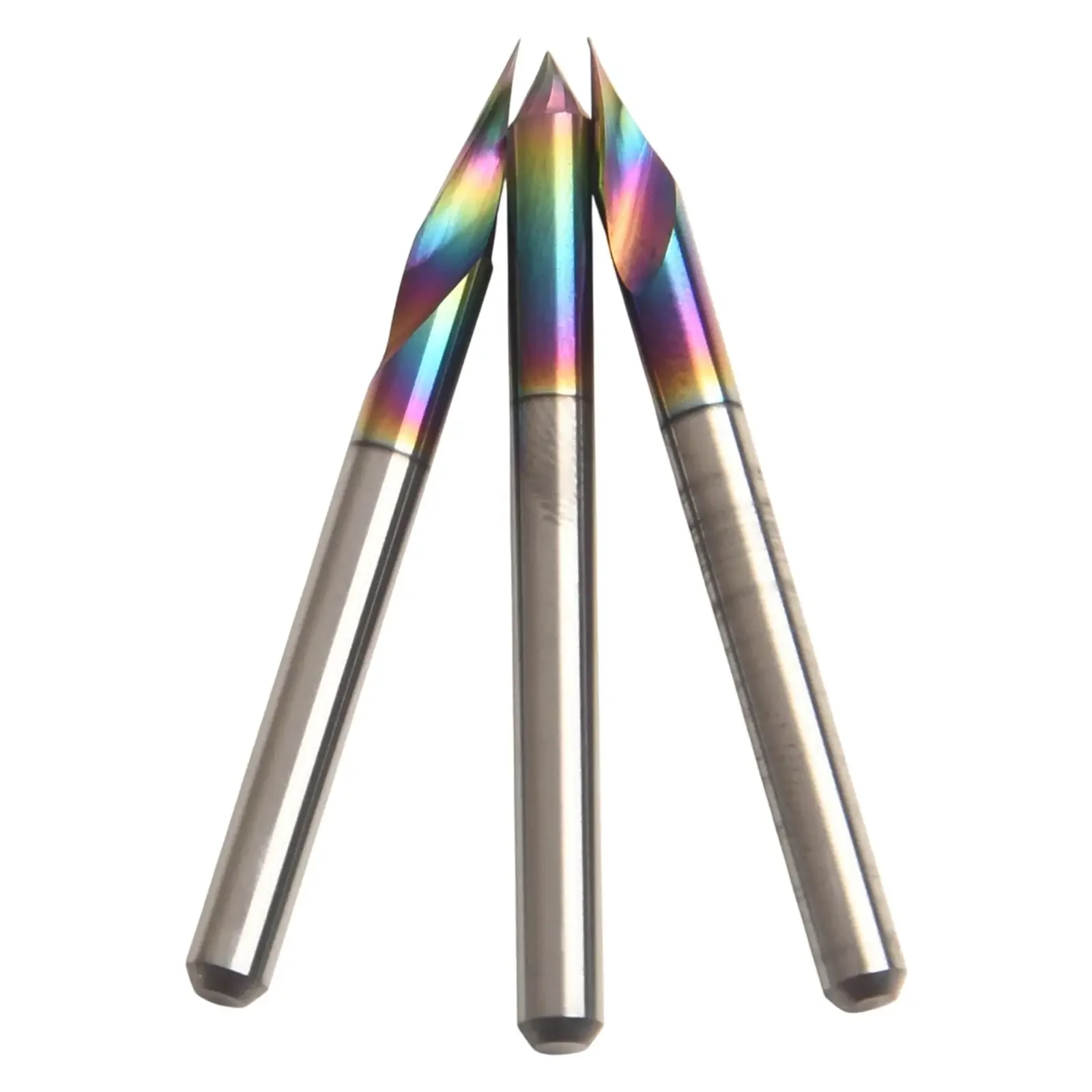 3PCS Milling Cutter V Type Wood Router Bit 2-Flute Engraving Carbide End Milling For Power Tools Router Bits Accessory In Stock