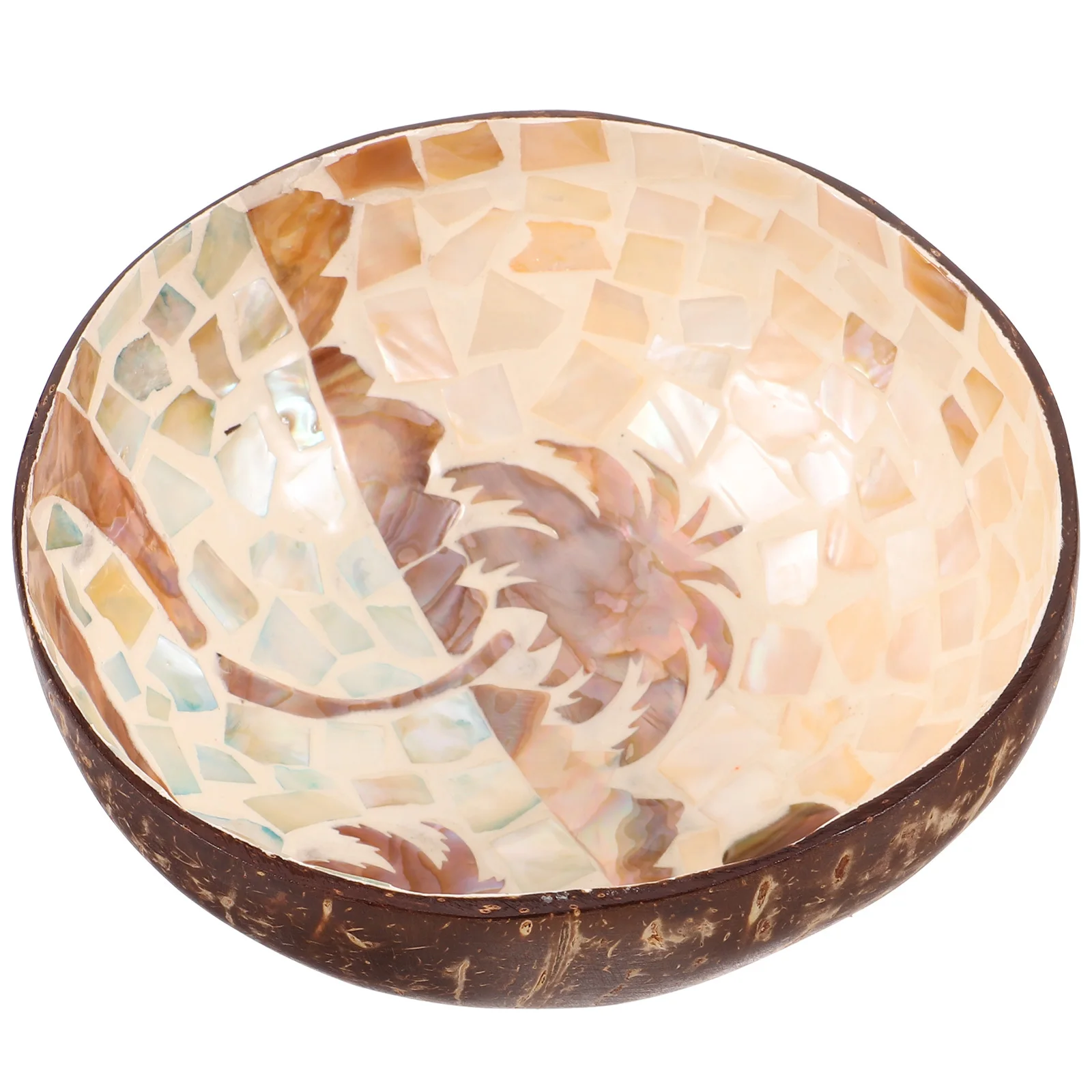 

Coconut Shell Salad Bowl Natural Multi-Function Food Serving Bowl for Fruit Dessert Home Hotel Cafe Decorative Use Kitchen