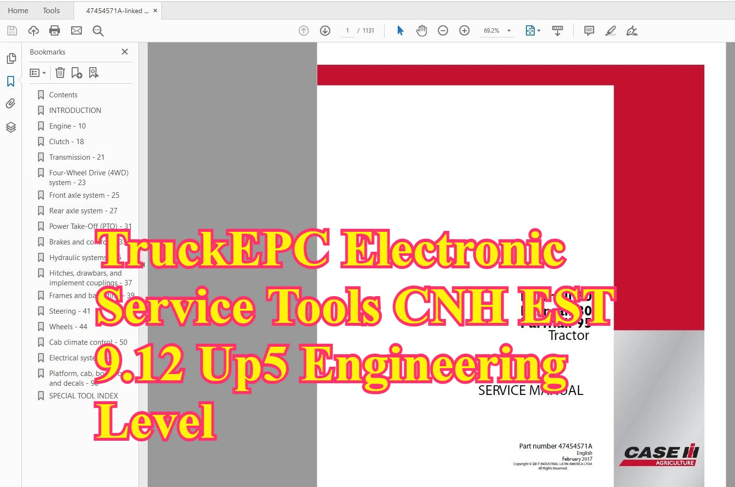 

Электронные сервисные инструменты TruckEPC CNH EST 9.12 Up5 Инженерный уровень