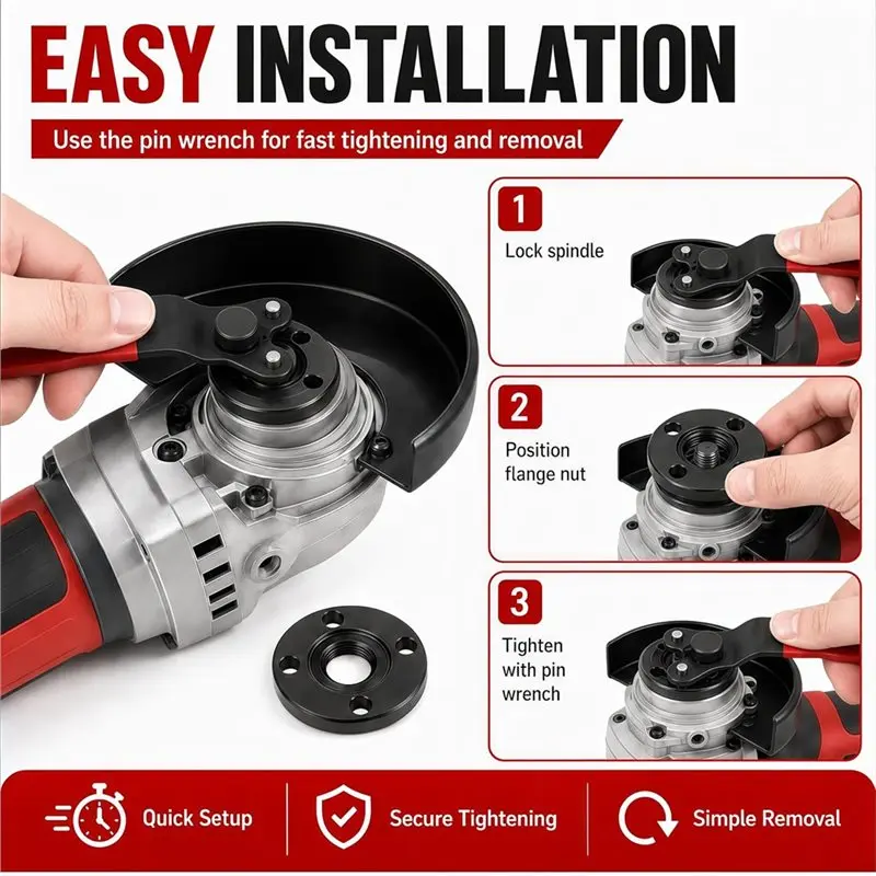 TFORU-5 Pack Angle Grinder Wrench & Nut Kit - N134467 5/8