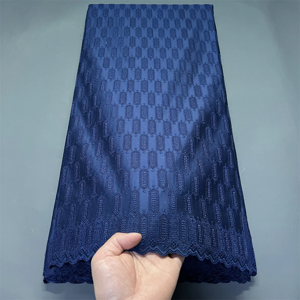 

2026 African Nigerian Tulle Lace Fabric for Dress Sewing High Quality Damask Cotton Polish Luxe Wedding Party 5Yard hz1409