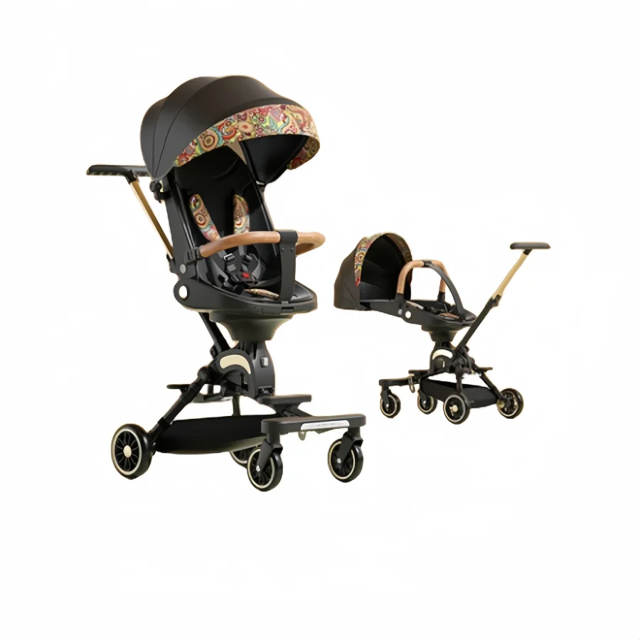 K9 Black Easy Folding Portable Baby Stroller Baby Carriages Folding Magical Baby Stroller