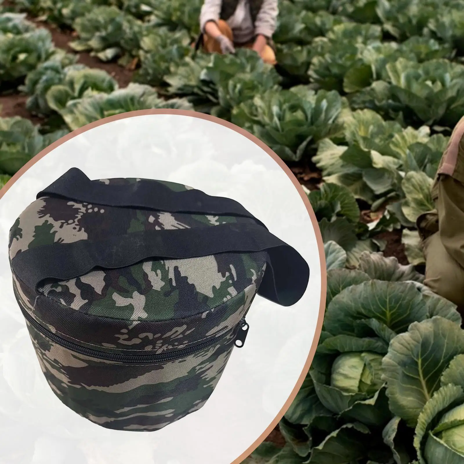 Wearable Garden Stool Small Round Stool with Elastic Strap Lightweight Portable