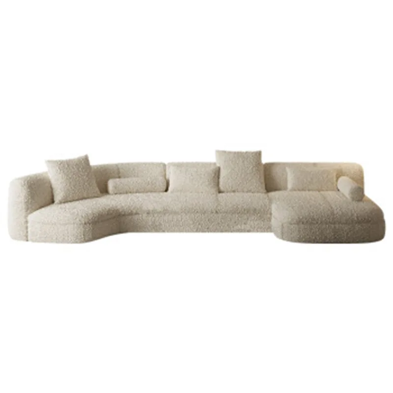 

Nordic retro fabric sofa small apartment creative wabi-sabi designer princess sofa
