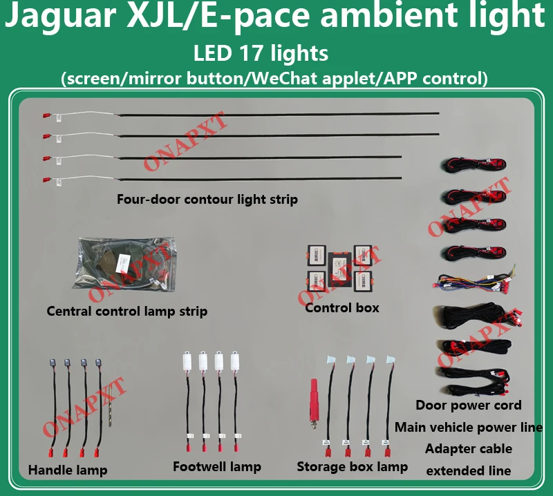 Lámpara de ambiente para Jaguar XJL E-PACE 2015-2021, iluminador de altavoz de techo modificado, decoración Interior de coche, nueva luz ambiental