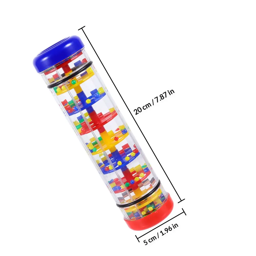 2Pcs Rain Sound Cylinder Plastic Educational Instrument Early Music Enlightenment for Toddlers and Children Rain Sound Toy