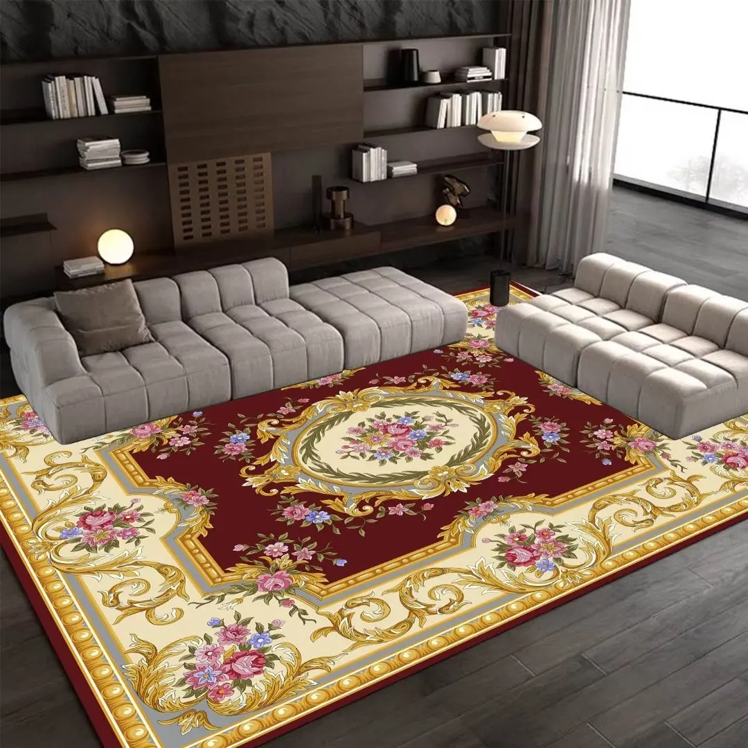 Luxury Vintage Living Room Carpets Decoration Home 140x200 Large Area Rugs for Bedroom Decor Bedside Non Silp Floor Mat Washable