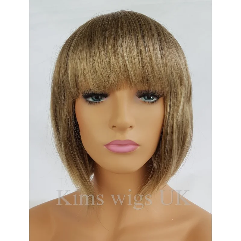 Tan / Blonde Wig Ladies Short Bob Style Full Head B38 UK Seller