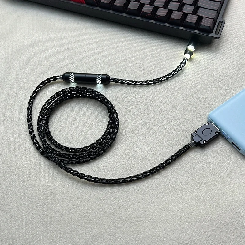 type-c-アビエイターキーボードケーブル-8k-単結晶銅-diy-発光中空高速充電データケーブル-マグネティックスイッチゲーミングキーボード用
