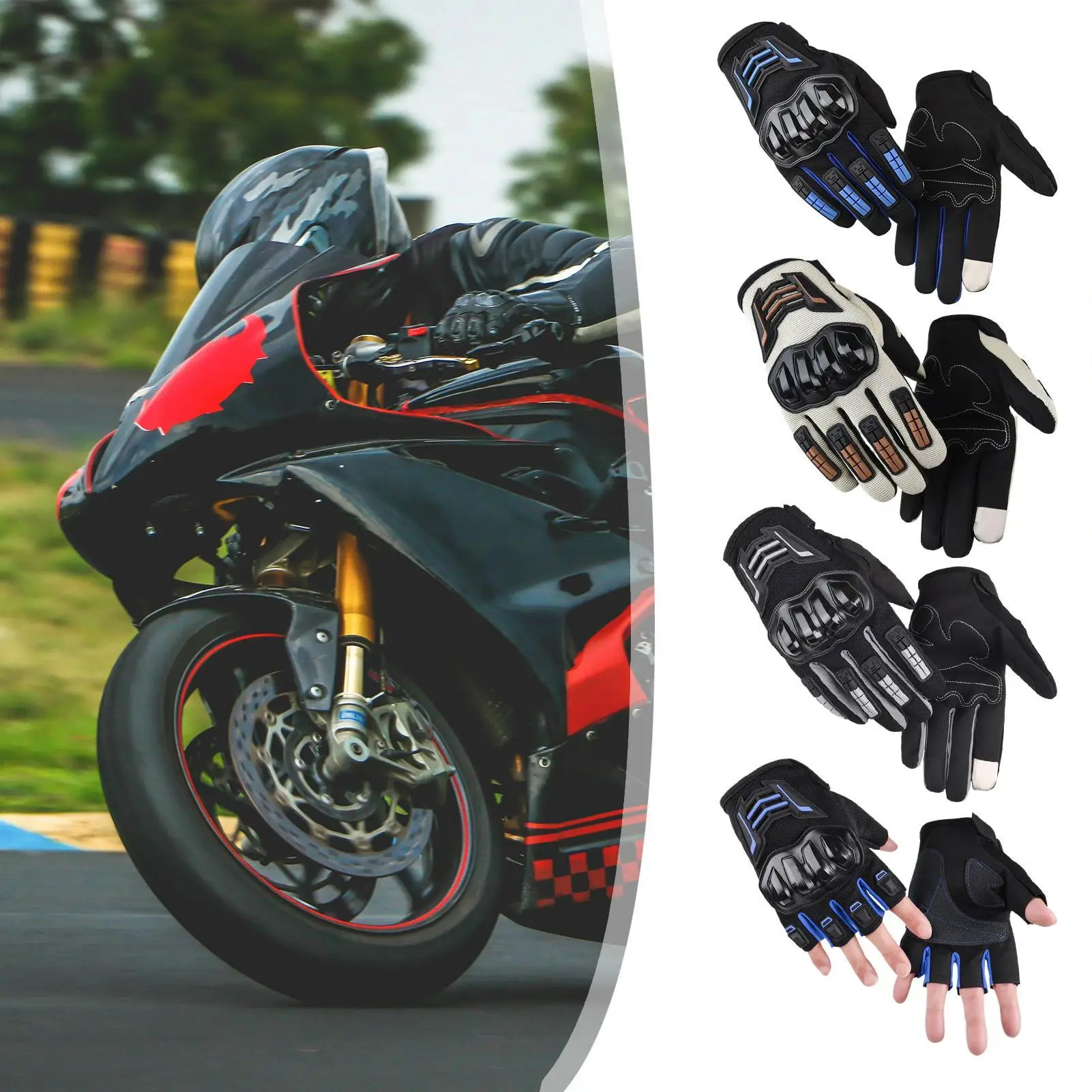 

Motorcycle Gloves Men Ta&ctical Hunting Shooting Knuckle Protection Sports Full Finger Cycling Bike Gloves Half/full Finger