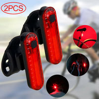 USB Rechargeable Bike Taillight LED Bicycle Light Waterproof MTB Road Safety Warning Red Cycling Lamp with Built-in Battery