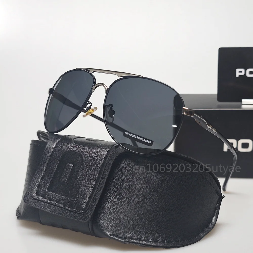 Luxury Polarized Sunglasses Business Driving Sunglasses for Men Unisex Pilot UV400 Vintage Trend UV Resistant Eyewear Policer