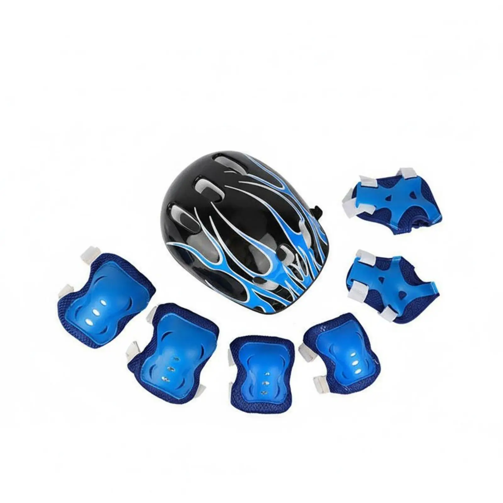 Kids Helmet and Knee Elbow Wrist Guards Set Multipurpose Foam Padding Padded Children's Roller Skating Gear for Scootering,