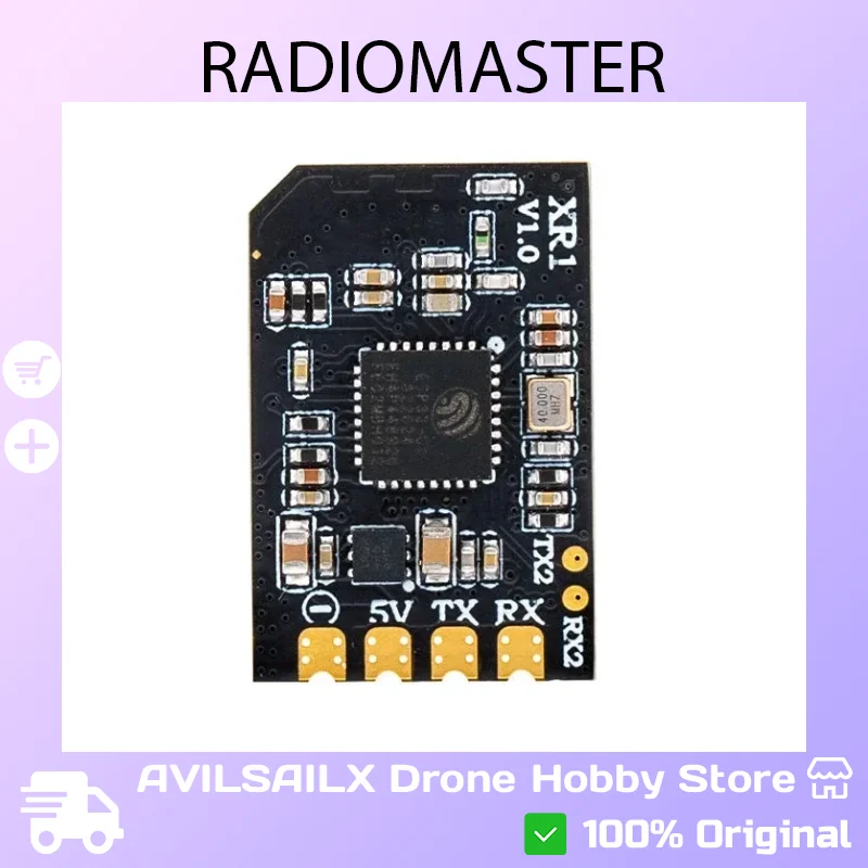 

Приемник Radiomaster XR1 Nano ELRS — многочастотный, двухдиапазонный (2,4 ГГц / 900 МГц)