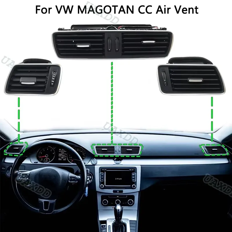 Grille Car Replacement For VW Magotan CC Air HVAC Vent Plastic Parts Conditioning Adjustable Outlet Nozzle Assembly Ventilation