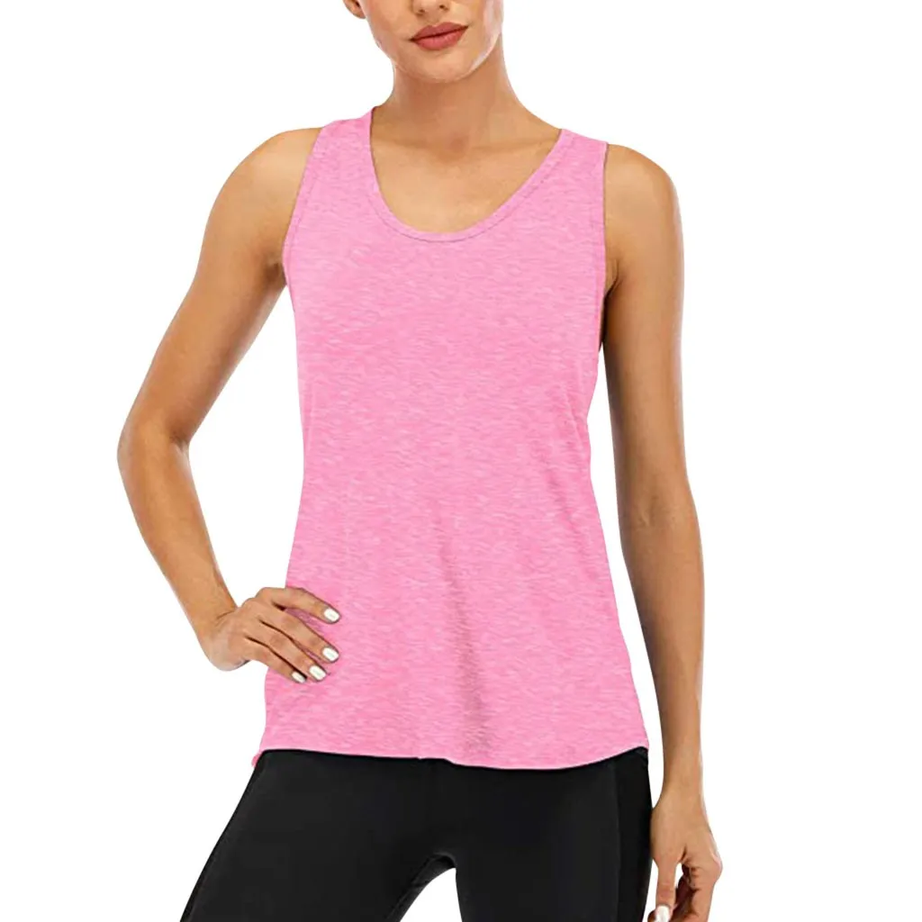 Maglietta da Yoga maglietta da donna di nuovo stile maglietta da Fitness allentata gilet da donna senza maniche maglietta sportiva ad asciugatura