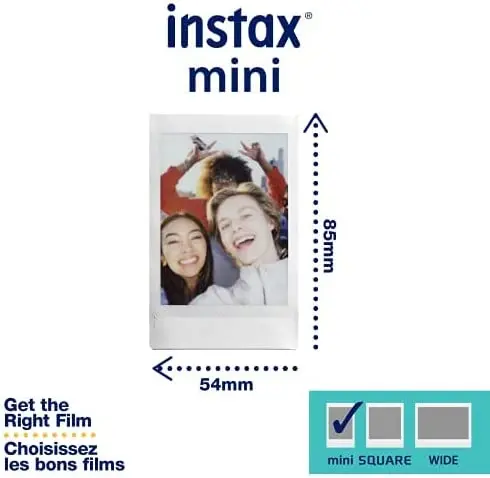 Imagem -02 - Fujifilm Instax Mini Filme Instantâneo Pacote Duplo Branco