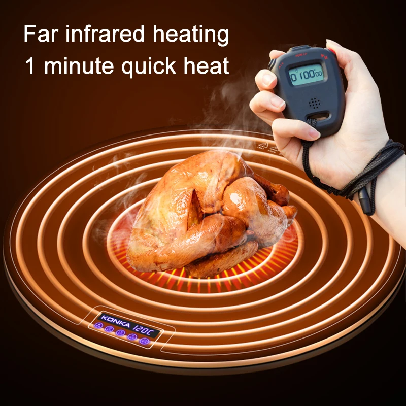 60CM Meal Insulation Board Household Intelligent Hot Chopping Board Round Multi-function Turntable Electric kitchen appliances