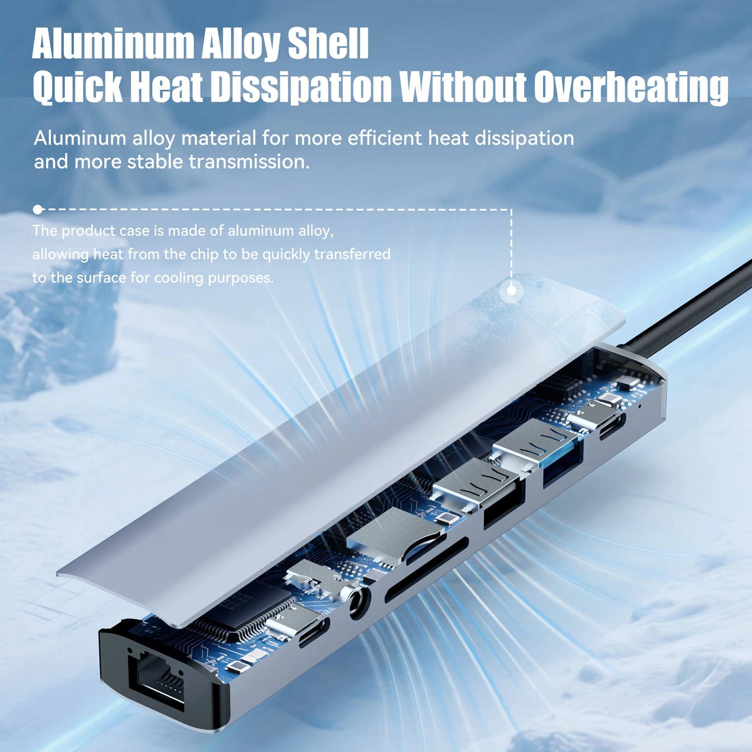 PC/노트북/MacBook Pro/Air/iMac/iPad 및 기타 장치용 USB 3.0 USB 2.0 포트가 있는 알루미늄 9 in 2 USB C 및 USB 허브