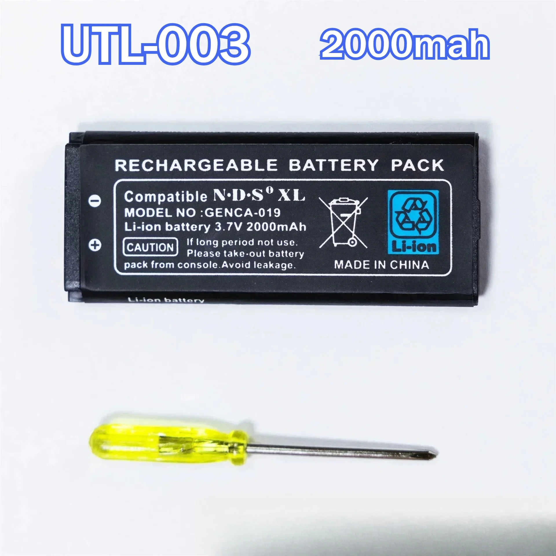 New 1pcs-10pcs NDS XL Replacement Battery UTL-003 2000mAh 3.7V Lithium Ion Battery for Ndsi XL Controller Game Console