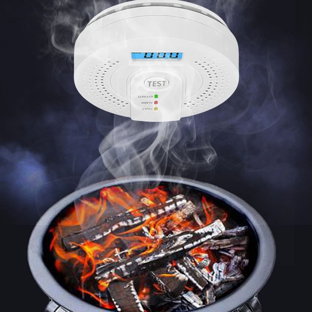 Digital Carbon Monoxide Detector CO Alarm Detector with LED Indicator High Sensitive Gas Detector Sound Warning Gas Leak Sensor