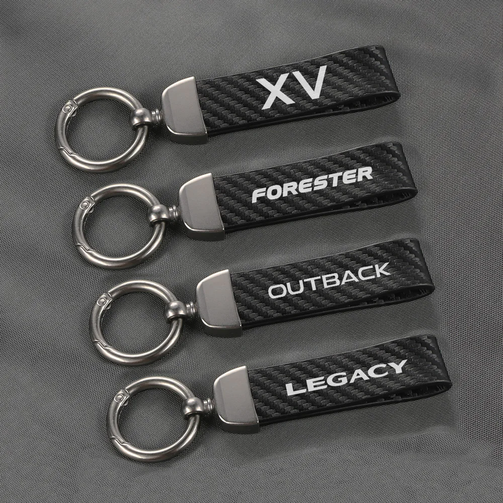 PU Leather Car Keychain Auto Accessories For Subaru Forester XV Outback Legacy WRX Tribeca Levorg BRZ Crosstrek Exiga Ascent