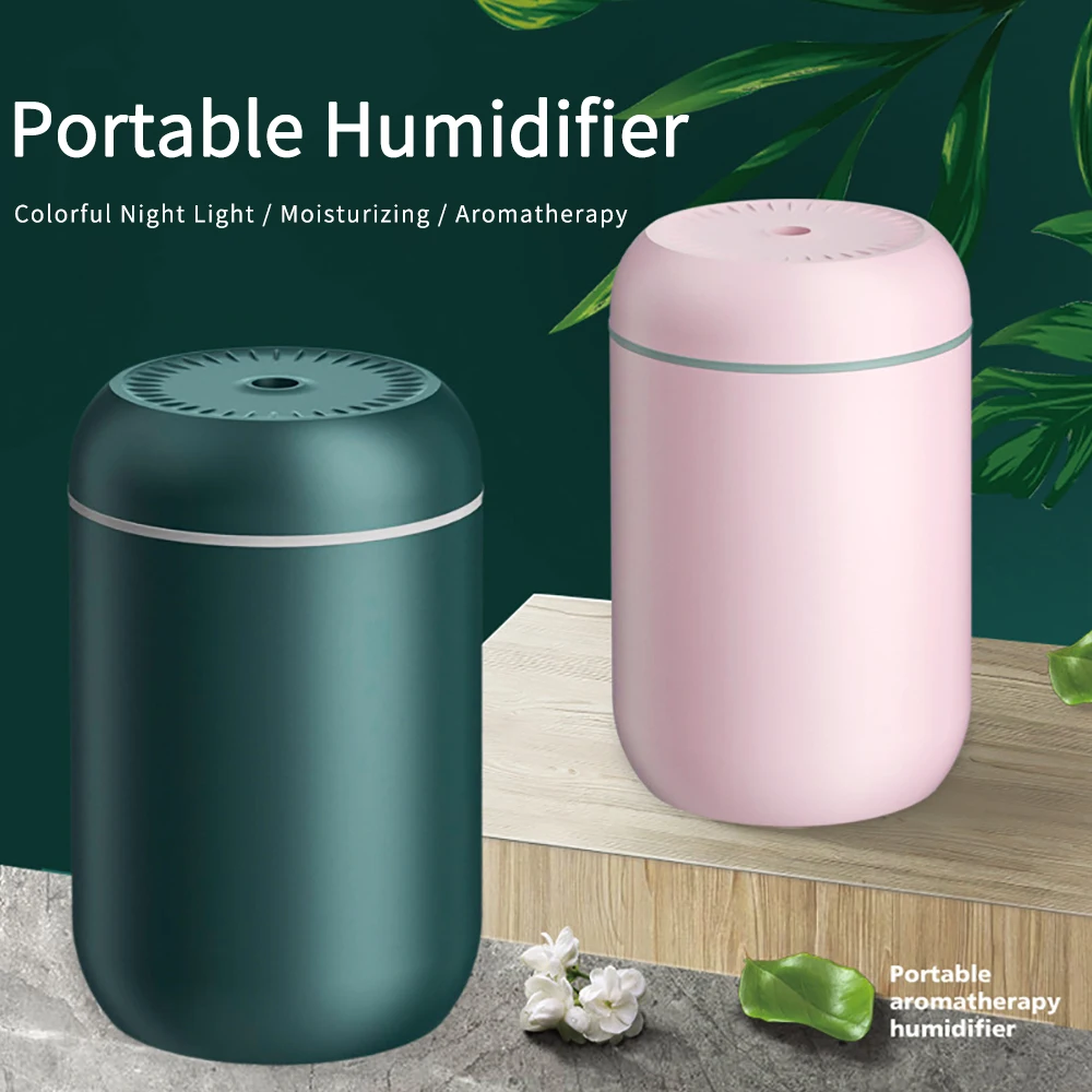 Humidificador de aire portátil USB, Mini humidificador de aire para escritorio y hogar, máquina de aromaterapia para coche