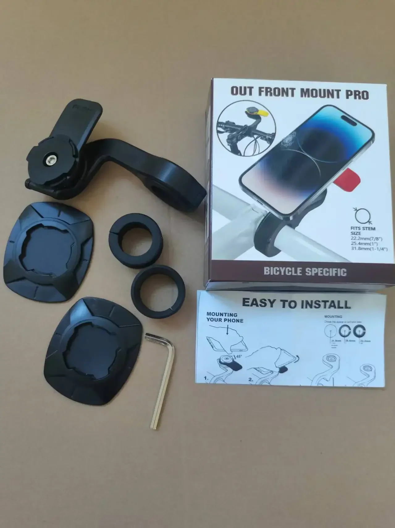 

Motorcycle Phone Mount，360° Adjustable Heavy Duty Vibration Damping，Shockproof Bike Phone Holder for Navigation