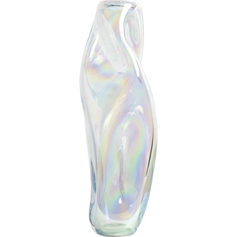 Light Luxury Colorful Colored Glaze Vase Hotel Sample Room Home Living Room Bedroom Decoration