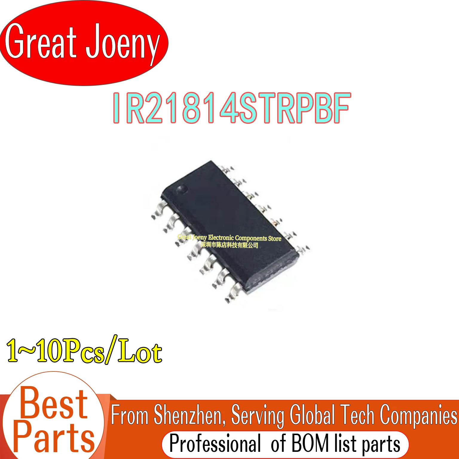 (1-10 Piece)100% New Original IR21814STRPBF IR21814S IC Chipset SOP-14