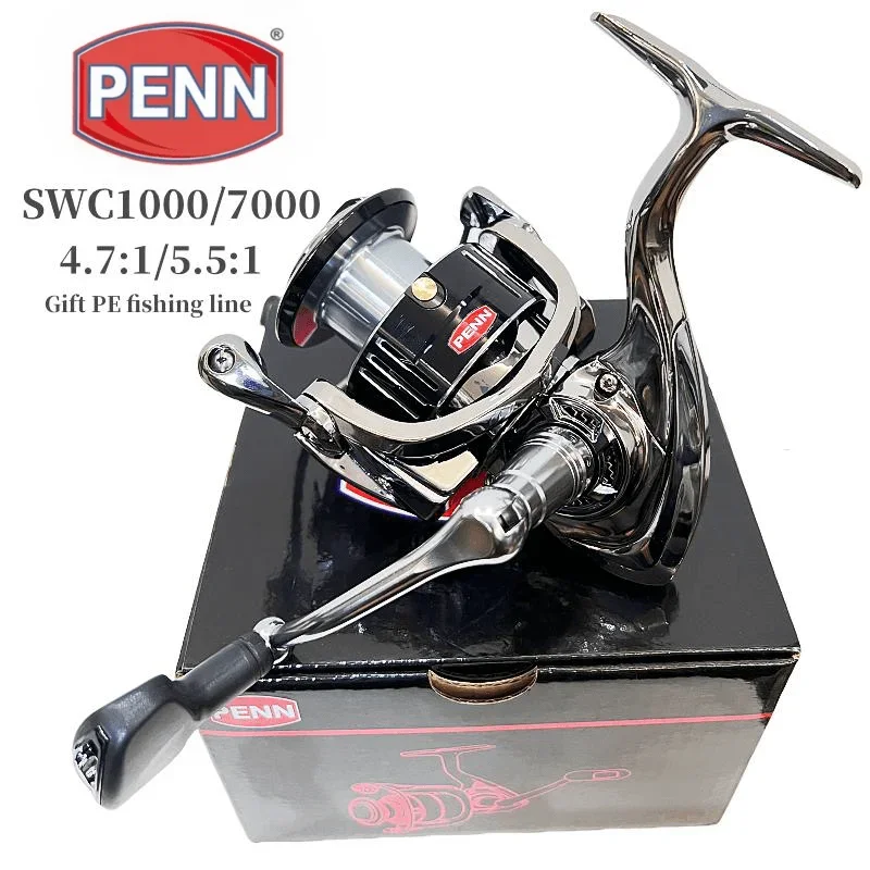 PENN High Performance Fishing Reel, SWC1000-5000 Series , 12+1 Bearings,  4.7:1/5.5:1 Gear RatioGift PE Fishing Line - AliExpress 18