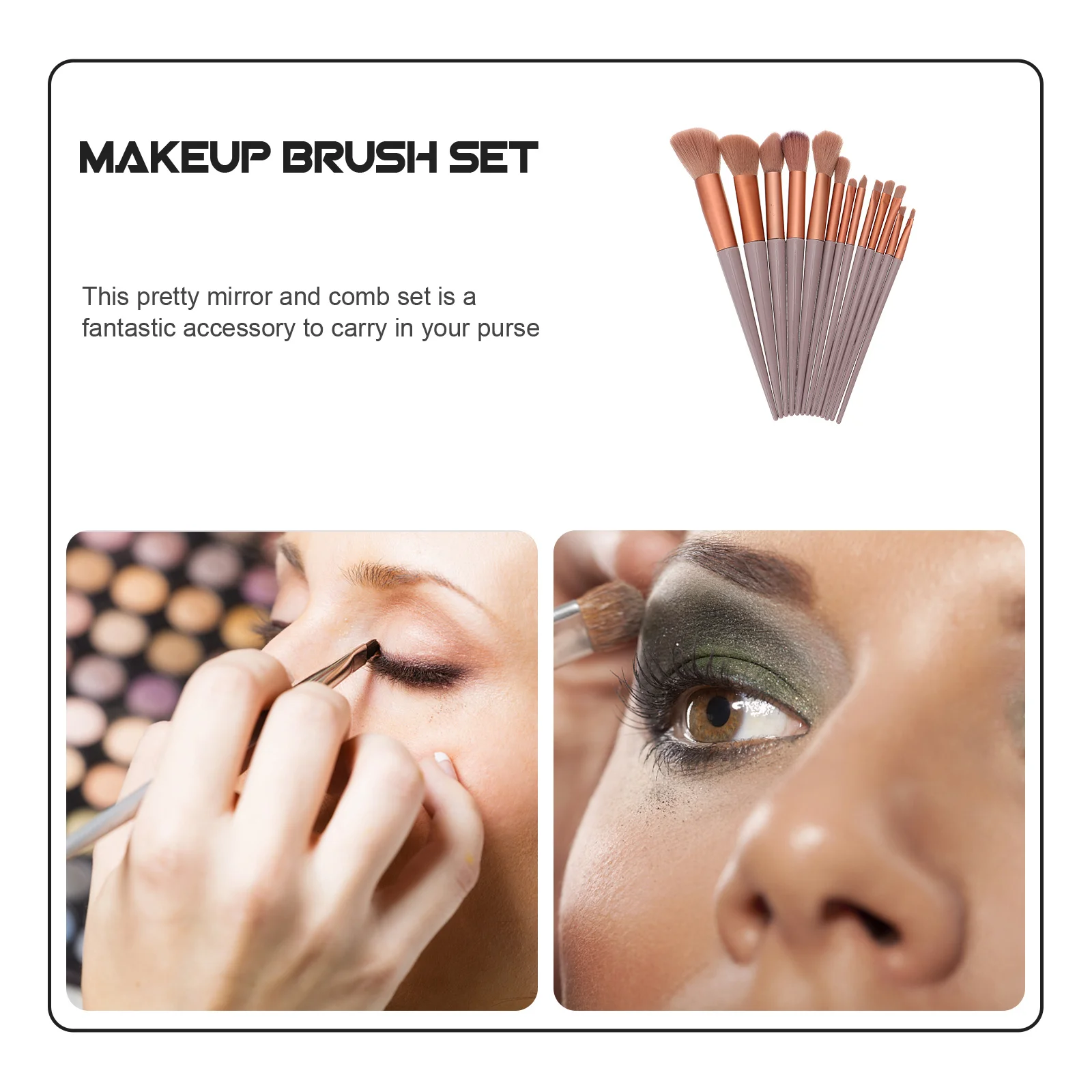 1 set set di pennelli per trucco pennelli professionali morbidi in fibra artificiale strumento portatile per ombretto in polvere per fard da viaggio