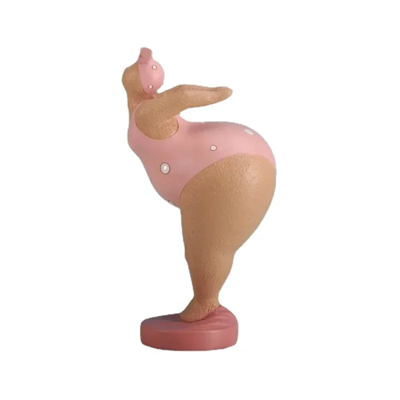 Fat Lady Decorative Figurines Statue Desk Decoration Abstract