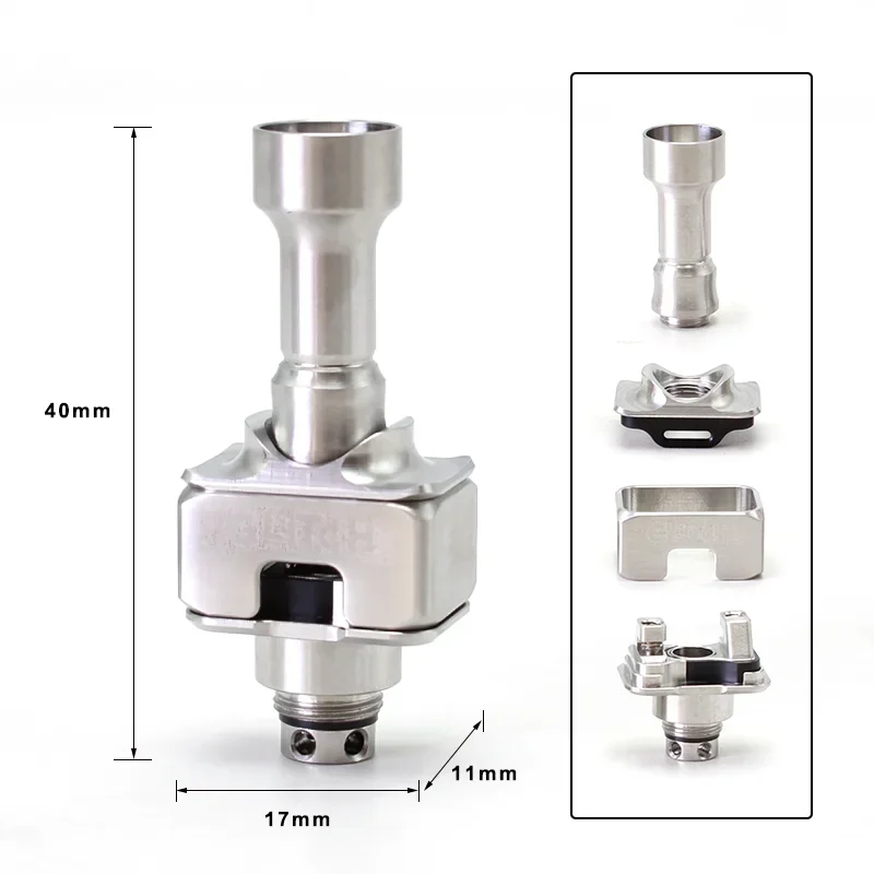SXK Glitch RBA By UnKw Mobb Scepter RBA Ss316 + Tanque Vape PEEK preto para caixa de boleto DNA 60W Chip Boro Ambition Mods Glitch RBA