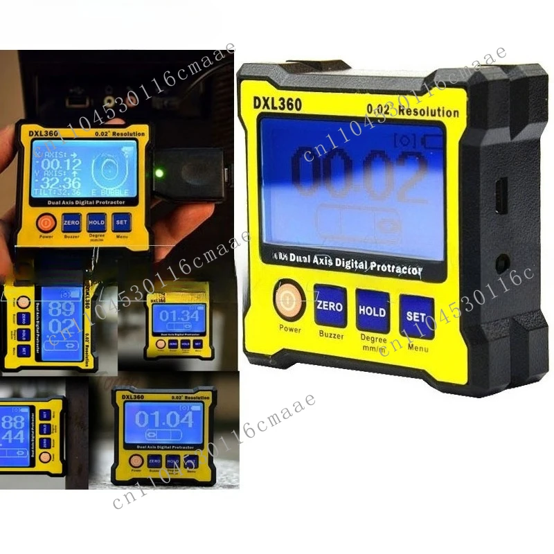 High Precision 0.005 Laser Electron Level TLL-90S Dual Axis DX360S Inclinometer DX360