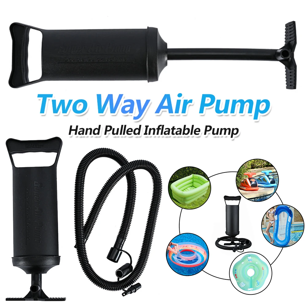 

Two Way Air Pump PVC Manual Air Pump Fast Inflation Two-Way Handheld Inflatable Air Pump for Swimming Pools Mattresses