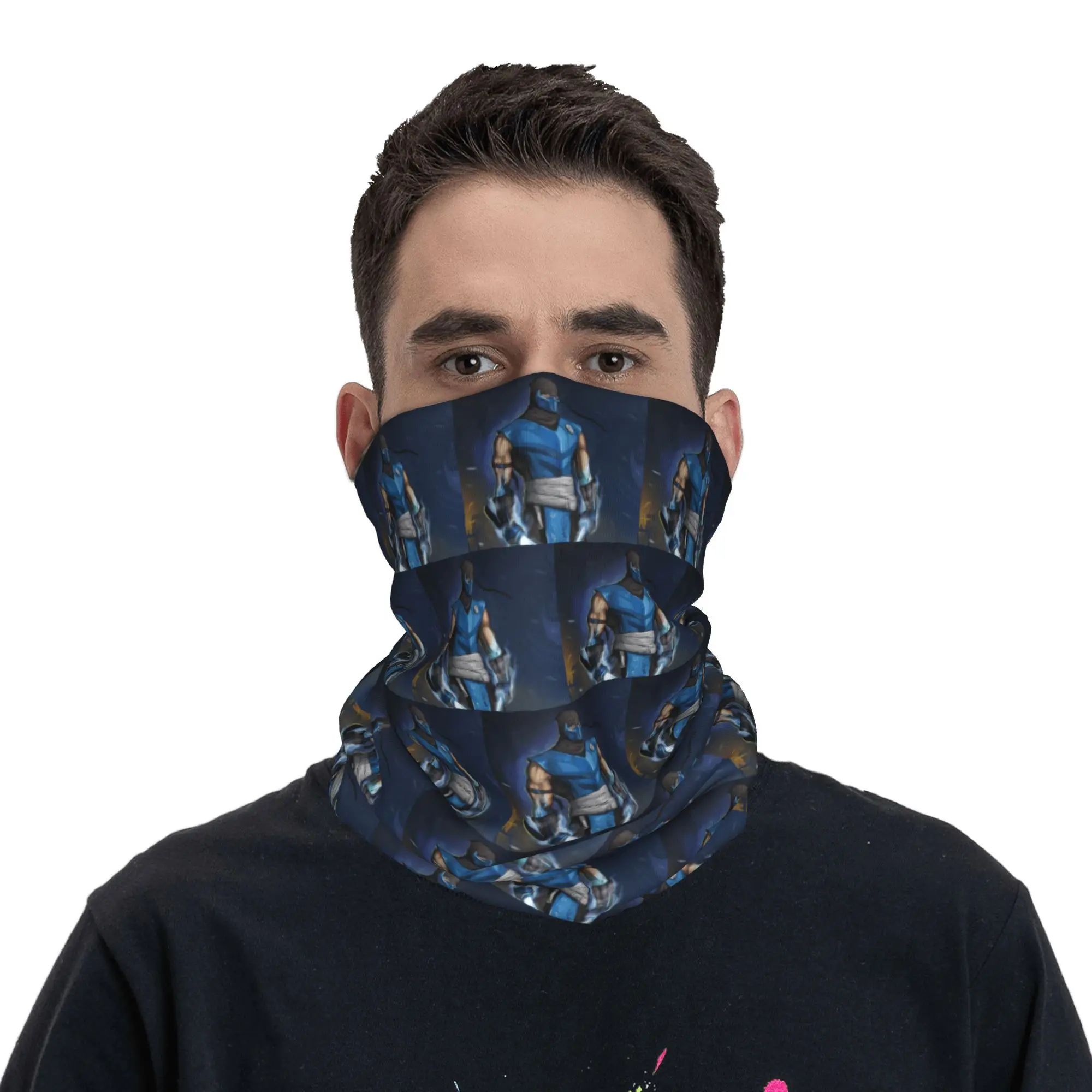 

Mortal Kombat Sub-Zero бандана на шею маска с принтом шарф теплый велосипедный шарф для бега унисекс для взрослых всесезонный