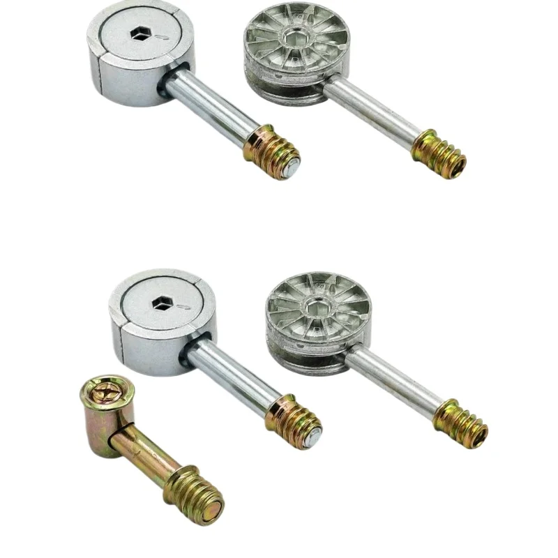 Super heavy duty four-in-one four-screw eccentric wheel spiral locking furniture assembly bed table connection fasteners