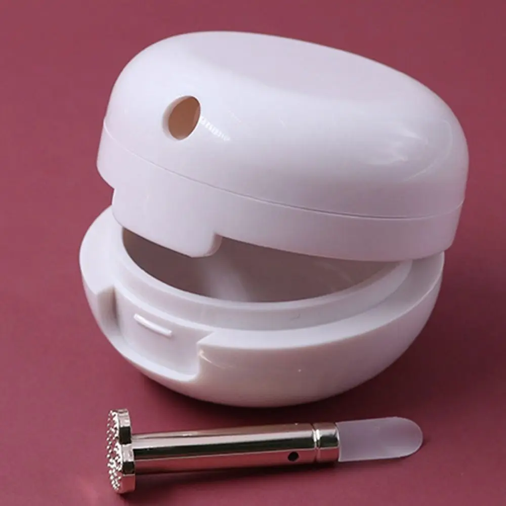 Acessórios de viagem 20g garrafa de filme labial com escova portátil caixa de filme labial branco com espelho máscara recipiente de embalagem